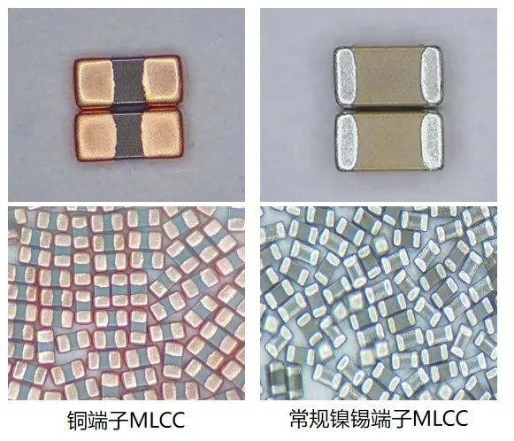 铜端子MLCC与常规镍锡端子MLCC对比(完整图)